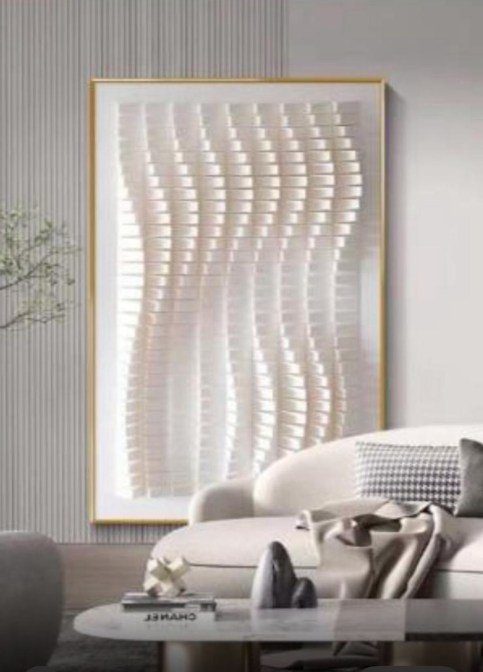 white wave wall art